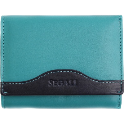 Segali Dámska kožená peňaženka Segali SG61420 tyrkys/blue