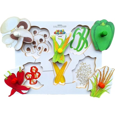 Just Jigsaws 153 Loupeme a krájíme plodiny 4 deskové 6 dielov