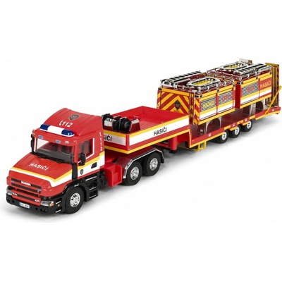 Seva Monti System 1460 Scania prepravník pokovovaná verzia Hasičský záchranný zbor ČR 1:48
