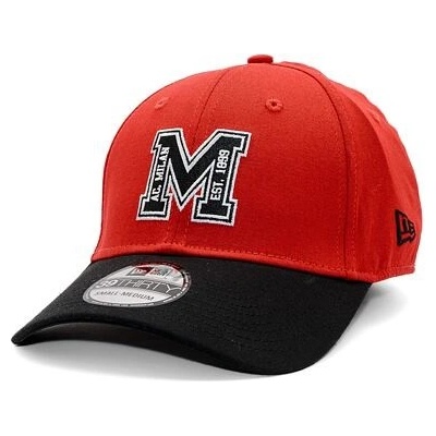 New Era M Logo 39THIRTY AC Milan Scarlet Black