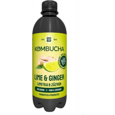 Long Life Biotea Bio Kombucha limeta zázvor 0,5 l