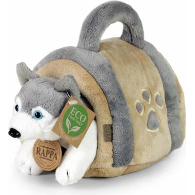Eco-Friendly Rappa pes Husky s přepravkou 13 cm