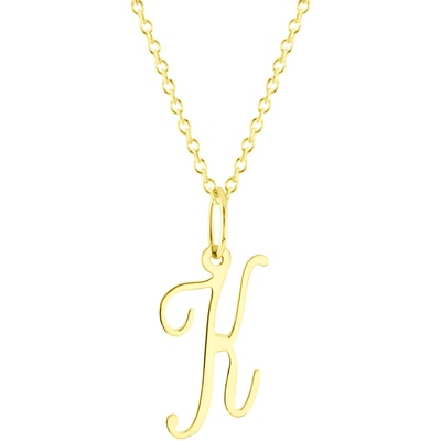 Gemmax Zlatý řetízek s písmenem „K“ GUSYN-42681-36261