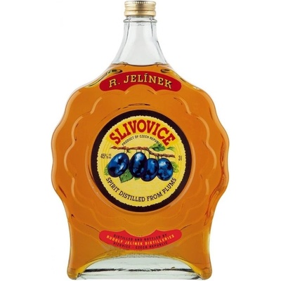 R. Jelínek Slivovica zlatá budík 45% 3 l (čistá fľaša)
