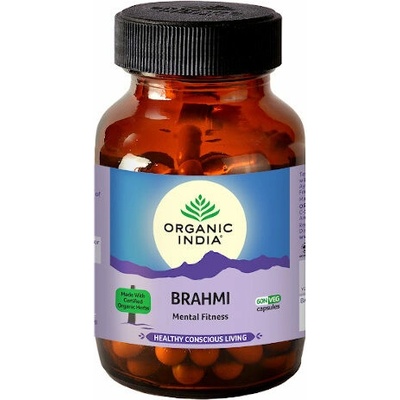Organic India Brahmi kapsule stres vitalita duševná rovnováha 60 kapsúl