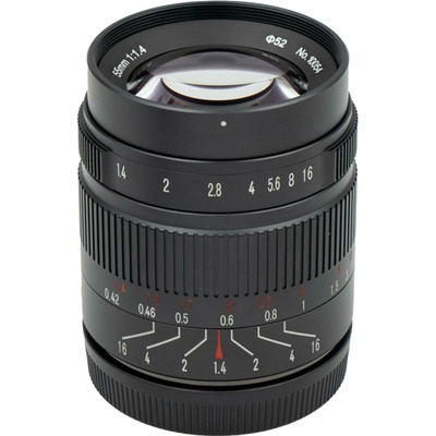 7Artisans 55mm f/1,4 Mark II APS-C m4/3 7A-55-APSC-m43