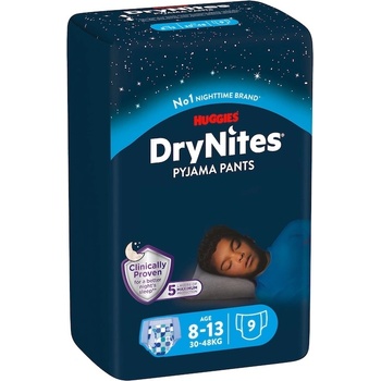 Huggies Нощни пелени гащи Huggies DryNites - For Boy, 8-13 години, 30-48 kg, 9 броя (5029053527598)