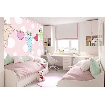 DIMEX ART s. r. o Самозалепваща се флизелинова фототапета раждане на момиченце 375 x 250 см