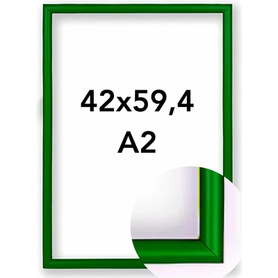 Fotorámeček BF Rozměr: A2 - 42 x 59,4 cm, Barva: Zelená, Typ zasklení: Plexi