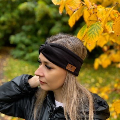 MONYTA Podšitá čelenka - černá - Barva Černá