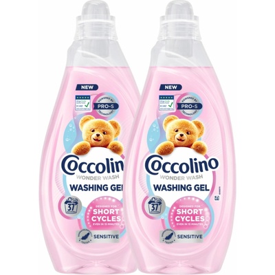 Coccolino Wonder Wash Sensitive na rýchle pranie prací gél 2 x 1,48 l 37 PD