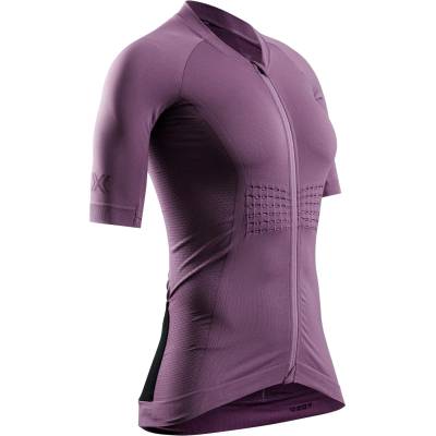 X-Bionic Дамска фланелка с къс ръкав за колоездене X-Bionic Women's Xceed Ride Jersey S/S Cycling jersey - Heather / Lavender Night - размер XL (156-2323-0315)