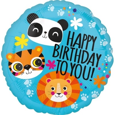 Amscan BALÓNEK fóliový Tygr lev a panda HB