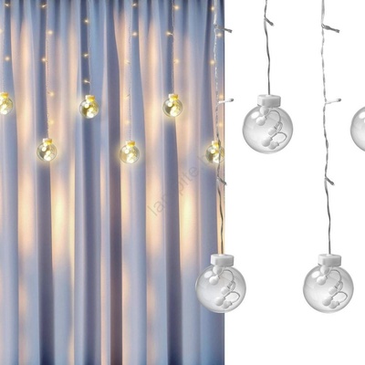 Polux LED Коледна завеса WISH BALLS 108xLED/8 функции 4, 5 м топло бяло (SA1863)
