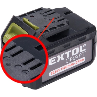 Extol Резервна батерия NEW 402440 за литиево-йонно зарядно устройство, 3 SARU; 20, 5V, 1500mAh, време за зареждане: 1 час