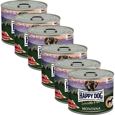 Happy Dog Конски месо Pure Montana - 6 x 200 г
