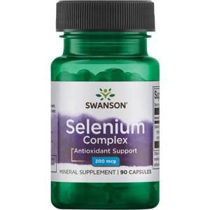 Swanson Selenium Complex, 200 mcg, 90 капсули, Swanson (SWU067)