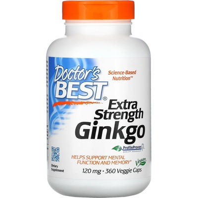 Doctor's Best Extra Strength Ginkgo, 120 mg, 360 капсули, Doctor's Best