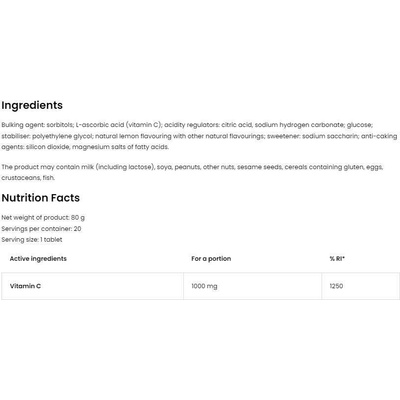 Neuraxpharm Bohemia Vitamin C 1000 mg 20 tabliet