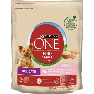 Purina One Mini Delicate Salmon rice 0,8 kg