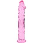 Glossy Toys Стъклено дилдо с релеф Glossy №4 розово
