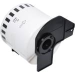 Makki съвместими етикети Brother DK-22205 - Roll White Continuous Length Paper Tape 62mm x 30.48m, Black on White - MK-DK-22205 (MK-DK-22205) - Allstore