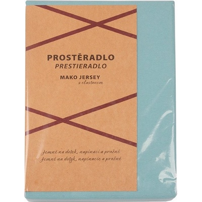 Vesna Luxusní prostěradlo jersey Excellent s elastanem tyrkysové 140x200