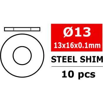 Team corally Шайби за шимване Team Corally Steel Metric Shim 13x16x0, 1mm 10 pcs C-3301-13-16-01 (C-3301-13-16-01)