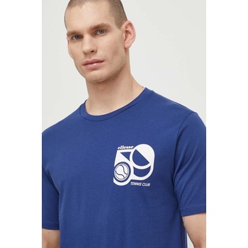 Ellesse Памучна тениска Ellesse Sport Club T-Shirt в тъмносиньо с принт SHV20273 (SHV20273)