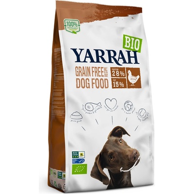Yarrah bio bez obilovin s bio kuřecím 2 x 2 kg