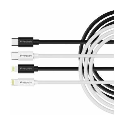 Verbatim 32392 USB-C na Lightning 100cm černý bílý 2ks
