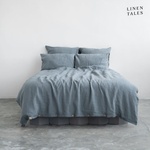 Linen Tales Светлосиньо ленено спално бельо за двойно легло 200x200 cm - Linen Tales (LT-DCS-200x200/50x70-BF)