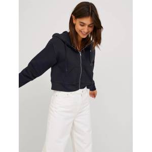 JACK & JONES Суичър JJXX Women's Abbie Long-Sleeve Zipped Cropped Hoodie - Black