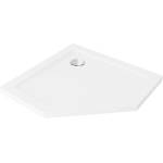 Mexen Flat петоъгълен тънък душ корито 90 x 90 см, бял, сифон хром - 41P109090 (41P109090)