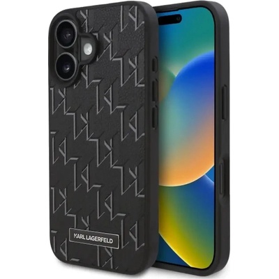 KARL LAGERFELD Карл Лагерфелд Hot Stamp Magsafe Калъф за iPhone 16 Plus - черен (3666339318536)