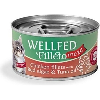PETINTEREST Wellfed Filleto Meze Kitten Chicken консерва за подрастващи с пилешко 70gr