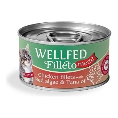 PETINTEREST Wellfed Filleto Meze Kitten Chicken консерва за подрастващи с пилешко 70gr