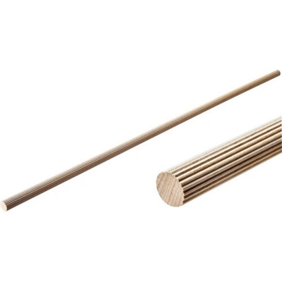 Guľatina 20x1000mm drážkovaná buk GP 50 ks