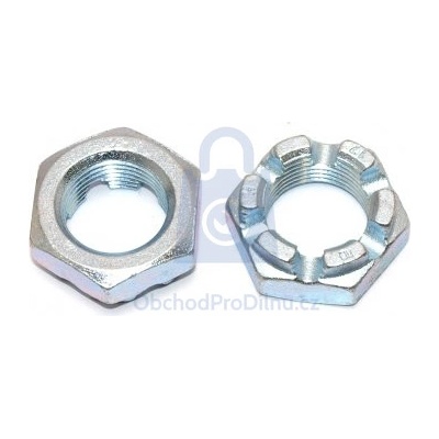 Matice korunková nízká s jemným závitem, DIN 937, pozinkovaná M12 x 1,5, balení 200 ks – Hledejceny.cz