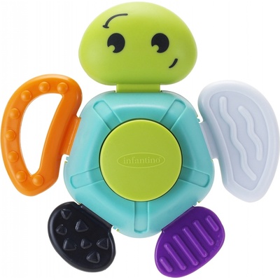 Infantino Сензорна бебешка дрънкалка Infantino - Костенурка (IN216279)