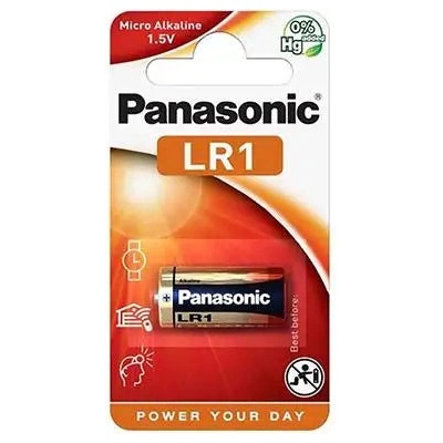 Panasonic Алкална батерия panasonic lr1 /1 бр. в опаковка/ 1.5v (5019068592551)