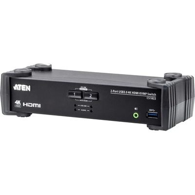 Kvmp превключвател aten - cs1822, 2-портов, 4k, usb 3.0, hdmi (aten-cs1822-at-g)