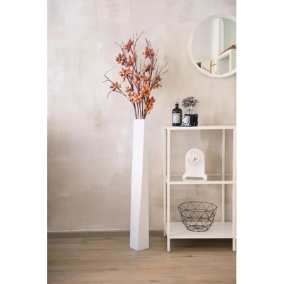 eshop-kvetinace.sk Váza HYDRON, sklolaminát, výška 100 cm, biely, outlet