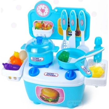 MAC TOYS Mini kuchyňka modrá