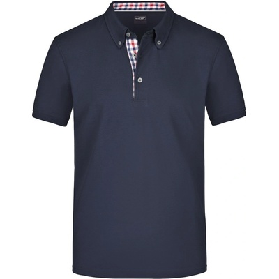 James & Nicholson Daiber elegantná pánska polokošeľa JN964 tmavomodrá / červeno-tmavomodro-biela