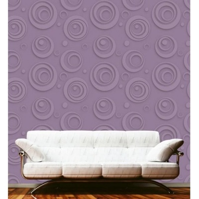 DIMEX ART Луксозна флизелинова тапета лилави ретро кръгове