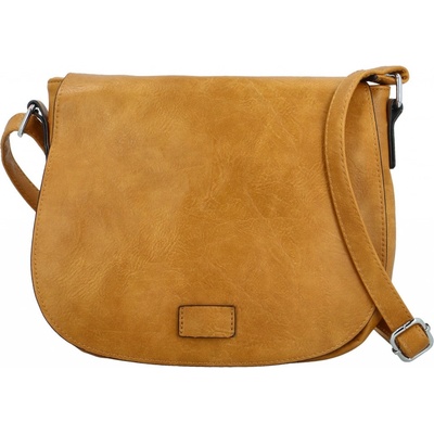 Trendy dámská crossbody s velkou klopou Rashida new žlutá