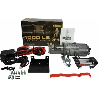 Spider Winch M80801 Elektrický lanový navijak 12V 4000LB, 1814kg