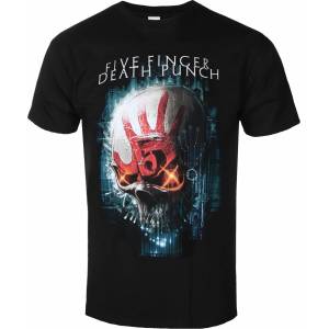 ROCK OFF мъжка тениска Five Finger Death Punch - Interface Skull BL - ROCK OFF - FFDPTS36MB