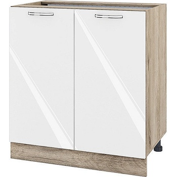 ИРИМ Долен кухненски шкаф Сити АРФ-Бяло гланц-05-23 80 см